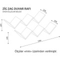 Sada nástěnných poliček Zigzag bílá