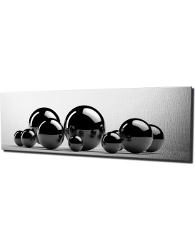 Obraz na plátně Black drops PC053 30x80 cm