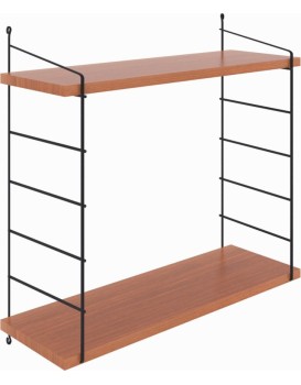 Nástěnná police ARMONI 72 cm olše/černá
