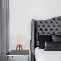 Stolní lampa Bechos 33 cm bílá/hnědá