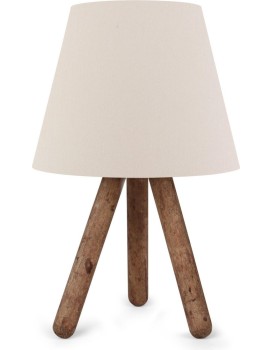 Stolní lampa Bechos 33 cm bílá/hnědá