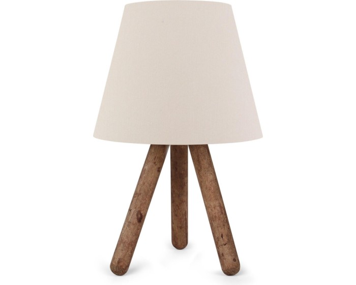 Stolní lampa Bechos 33 cm bílá/hnědá