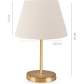 Stolní lampa Ayda krémová/zlatá