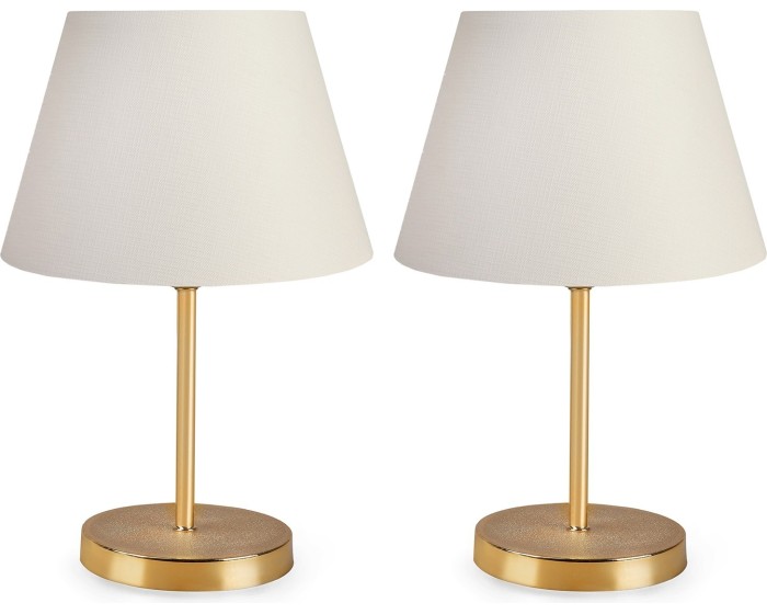 Sada 2 stolních lamp Deno I krémová