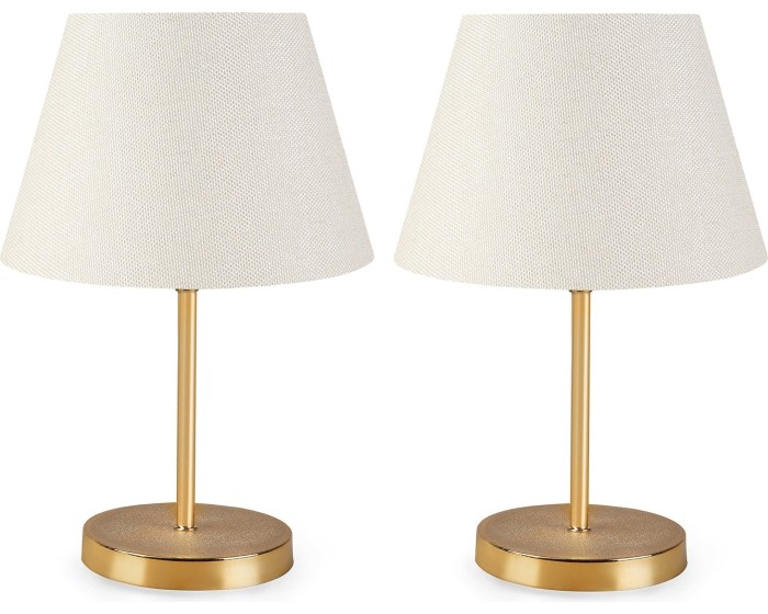 Sada 2 stolních lamp Deno II krémová