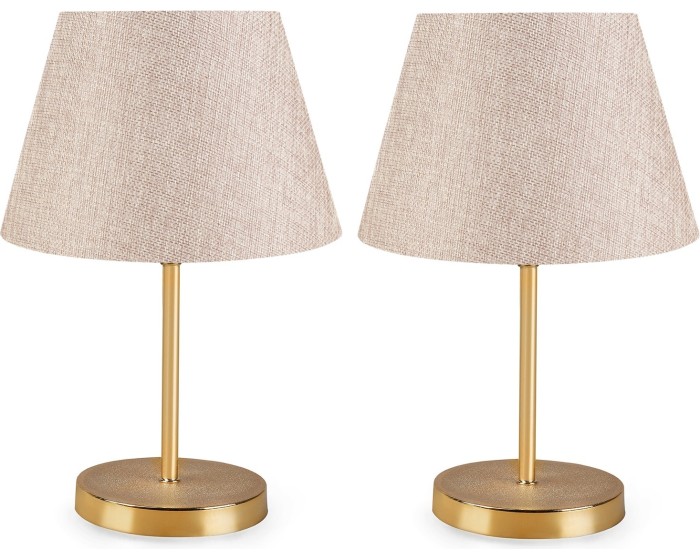 Sada 2 stolních lamp Deno III krémová