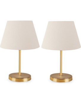 Sada 2 stolních lamp Deno krémová