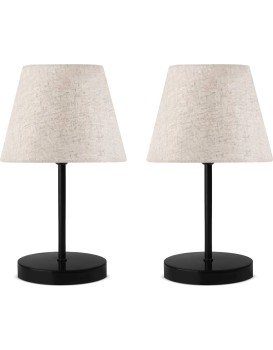Sada 2 ks stolních lamp Gigi krémová/černá