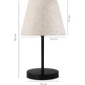 Sada 2 ks stolních lamp Gigi krémová/černá