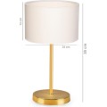 Sada 2 ks stolních lamp Tablo krémová/zlatá
