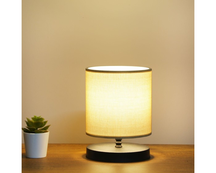 Stolní lampa Elena černá/béžová