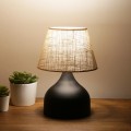 Stolní lampa Dara krémová/černá