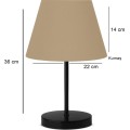 Stolní lampa Dantos 36 cm béžová/černá