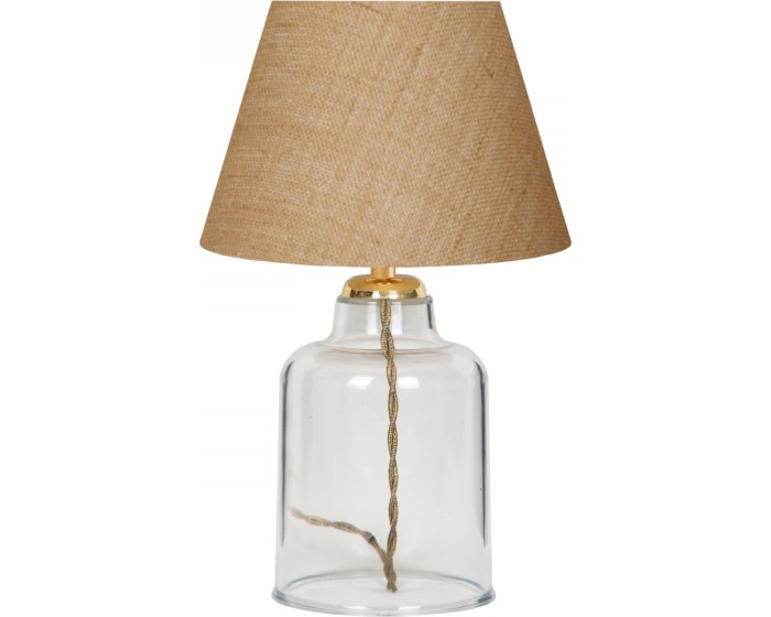 Stolní lampa Glastor krémová