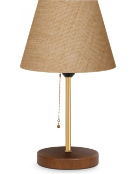 Stolní lampa Wena krémová/zlatá/hnědá