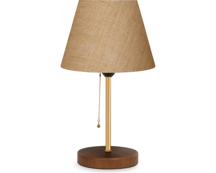 Stolní lampa Wena krémová/zlatá/hnědá