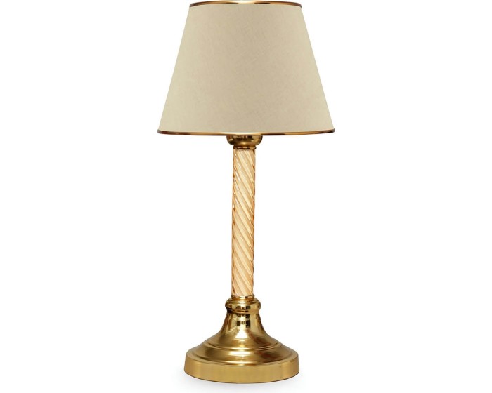 Stolní lampa Denis béžová/zlatá
