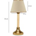 Stolní lampa Denis béžová/zlatá