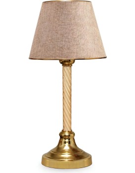 Stolní lampa Denis béžová/zlatá II