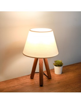 Stolní lampa Shade I krémová/hnědá