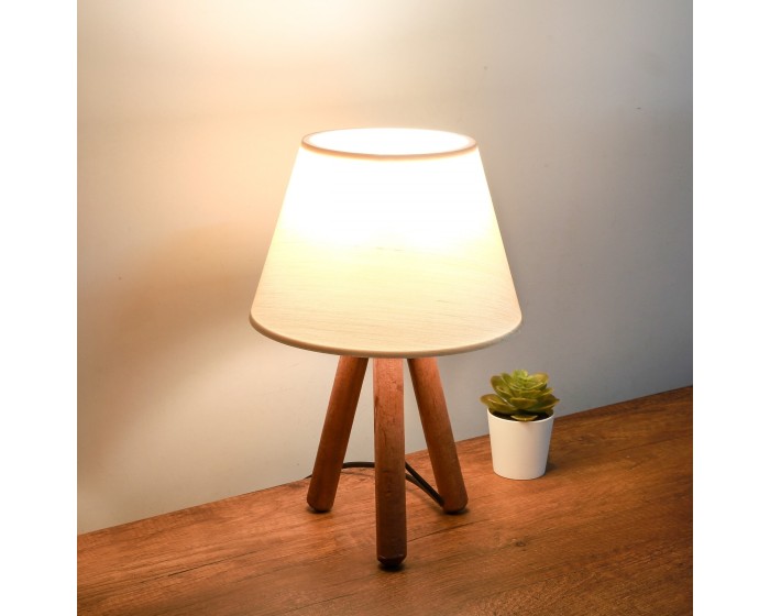 Stolní lampa Shade I krémová/hnědá