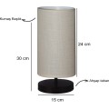 Stolní lampa Talis krémová