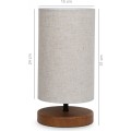 Stolní lampa Baras krémová/hnědá