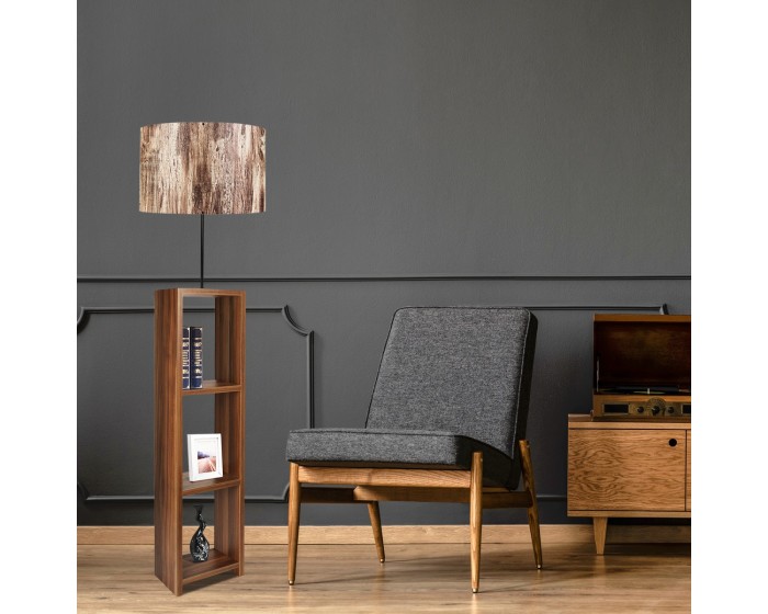 Stojací lampa AYD 140 cm hnědo-béžová