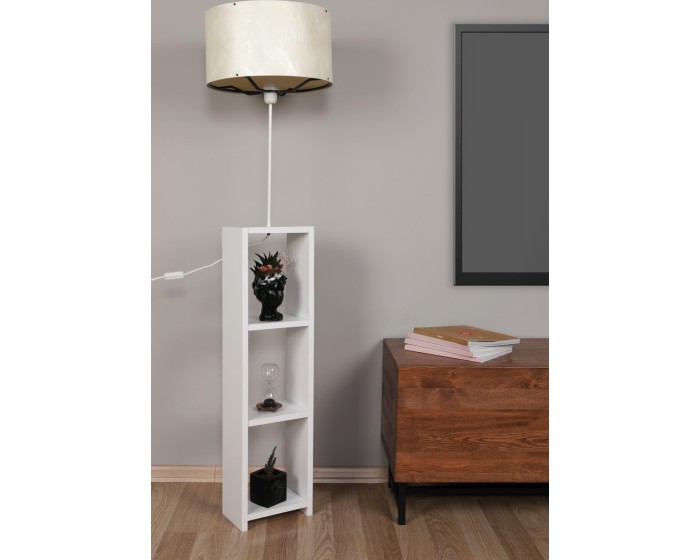 Stojací lampa AYD 140 cm ecru-bílá