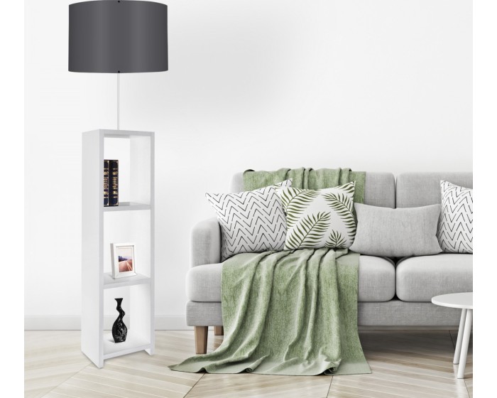 Stojací lampa AYD 140 cm bílo-šedá