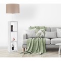 Stojací lampa AYD béžová/bílá