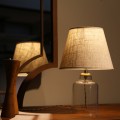Stolní lampa Glastor 30 cm béžová