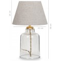 Stolní lampa Glastor 30 cm béžová