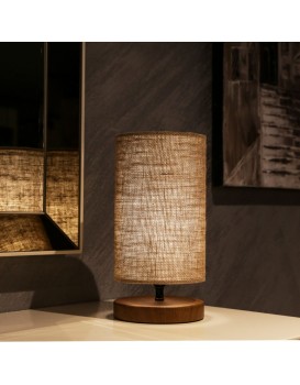 Stolní lampa Kiltoso 31 cm hnědá