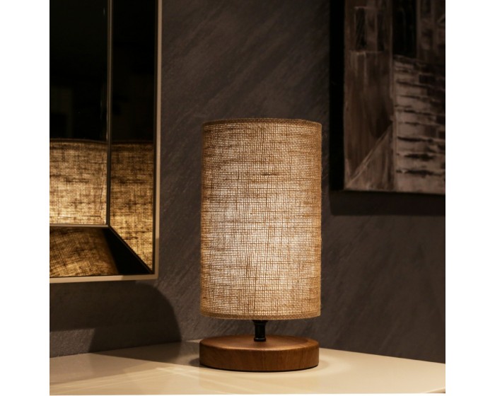 Stolní lampa Kiltoso 31 cm hnědá