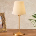 Stolní lampa Fija krémová/zlatá