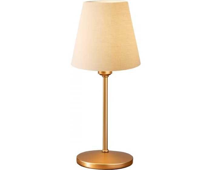 Stolní lampa Fija krémová/zlatá