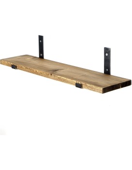 Nástěnná police LAM II 60 cm ořech/černá