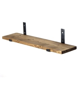 Nástěnná police LAM III 60 cm ořech/černá