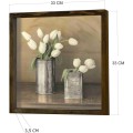 Nástěnný obraz Tulip 34x34 cm béžová/bílá