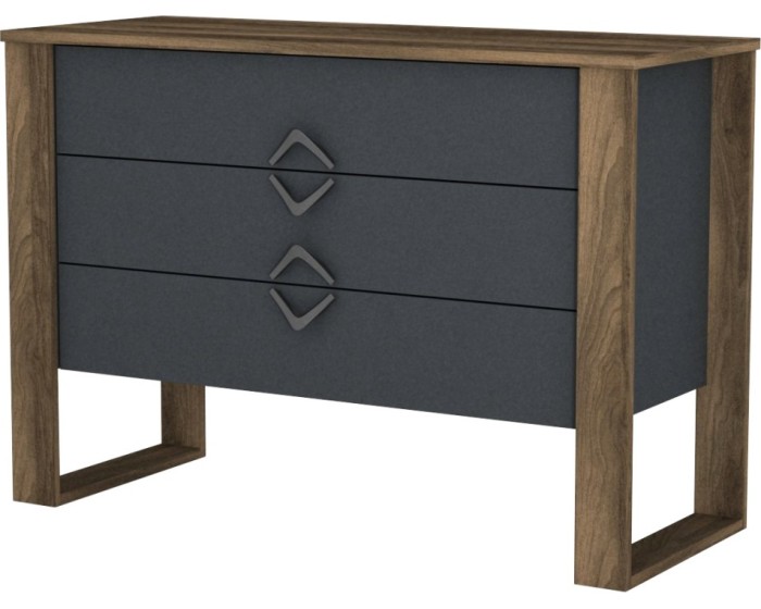Komoda Bumerang 110 cm ořech/antracit
