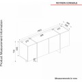 Komoda Veyron 180 cm černý mramor
