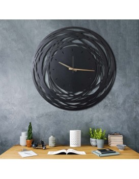 Nástěnné hodiny Lines 70 cm černé