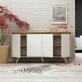Komoda Seria II 140 cm dub craft zlatý/bílá