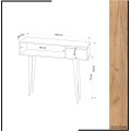 Konzolový stolek Kiogi 100 cm bílý/dub přírodní