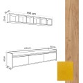 Obývací stěna AVAN 150 cm žlutá