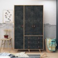 Šatní skříň Pagina 120 cm dub/tmavě hnědá