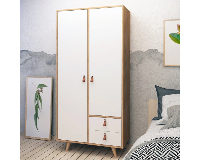 Šatní skříň Pagina II 100 cm dub/bílá
