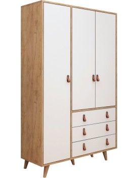 Šatní skříň Pagina 120 cm dub/bílá