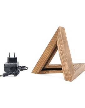 Stolní LED lampa Triangl hnědá